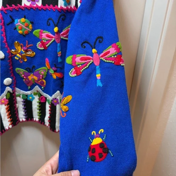 rare vintage michael simon butterfly sweater NWT - Picture 3 of 15